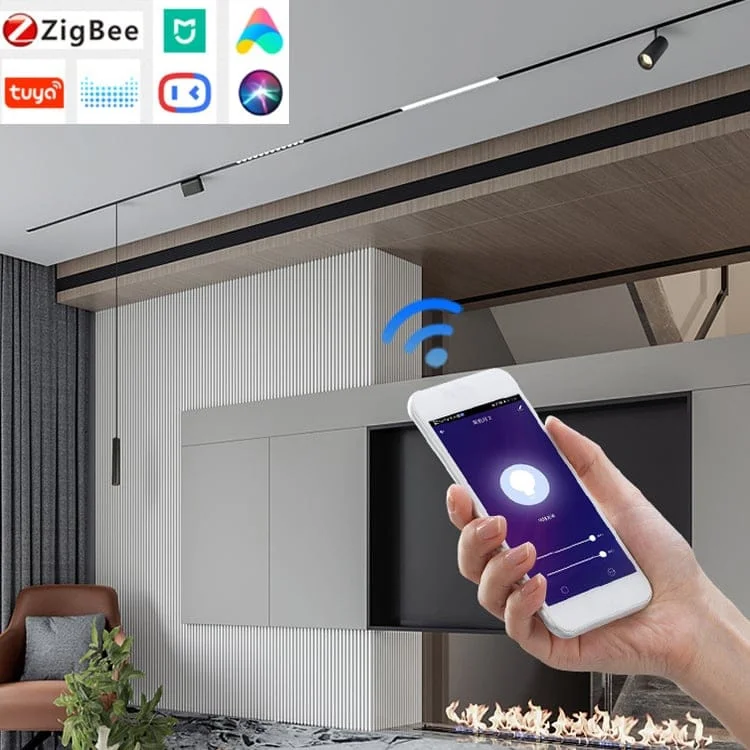 Zigbeeゲートウェイ・Tuya対応スマートマグネットレール照明