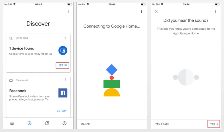 Google Homeの旧設定画面