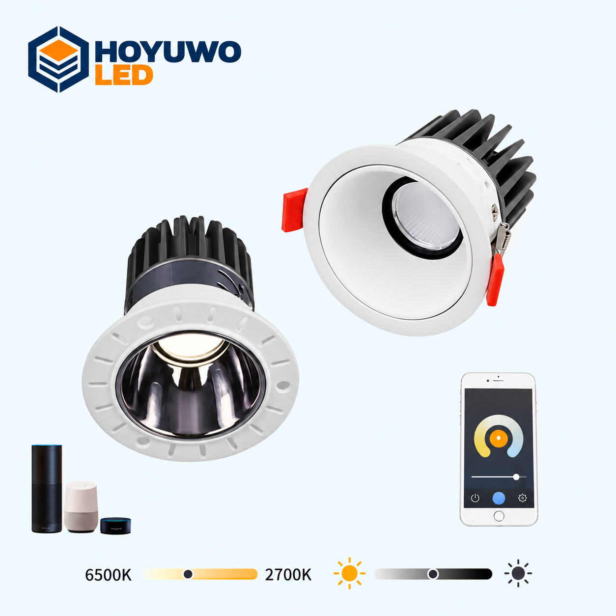 HOYUWO LED DL-ZS:枠付き・枠なしの可動型。操作画面はイメージ